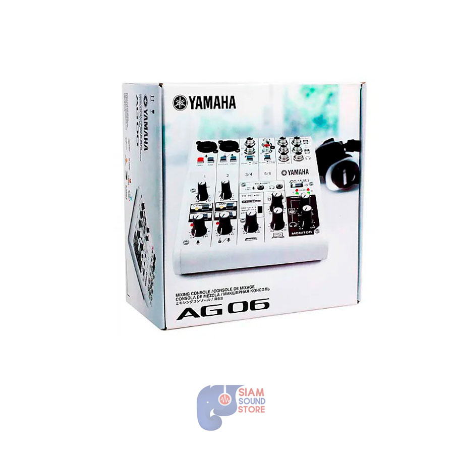 มิกเซอร์อนาล็อก ยี่ห้อ YAMAHA รุ่น AG06 6-Ch Mixer & USB Audio Interface
